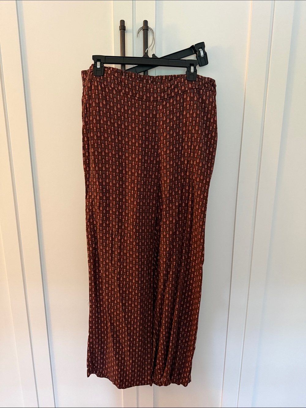 Old Navy Rust Printed Wide-Leg Pants
